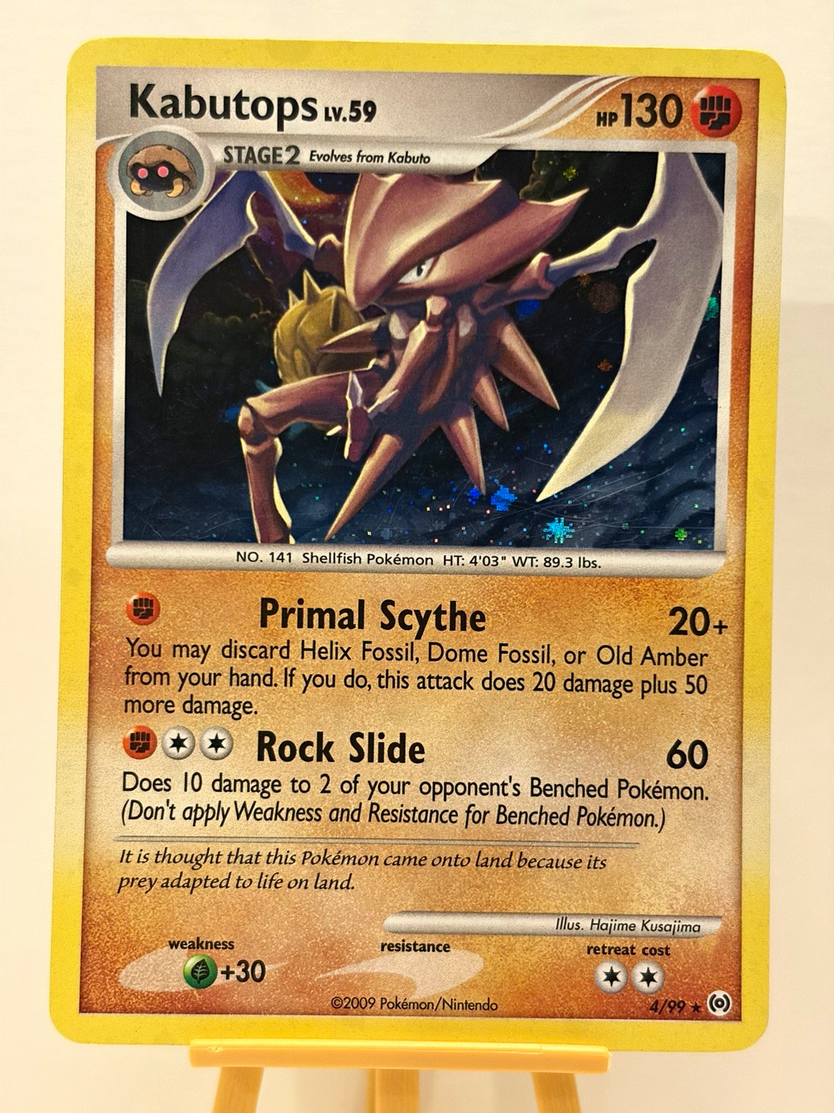 Kabutops 4/99 Arceus Holo Rare 2009 Stage 2 130 HP English