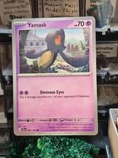 Tarjeta coleccionable común Pokemon Yamask 062/142 Stellar Crown casi nueva envío gratuito a EE. UU.