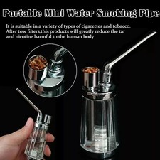 Mini Small Portable Water Bong Herb Smoking Pipe Tobacco Smoke Hookah Shisha Kit