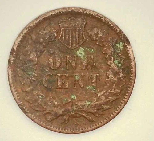 1909-S Indian Head Penny US One Cent San Francisco Key Date VG8 Env. Damage