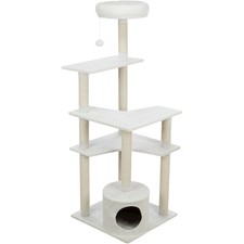 Seli Plush 4-Level 59" Cat Tree with Sisal Scratching Posts, Condo  Cat Toy