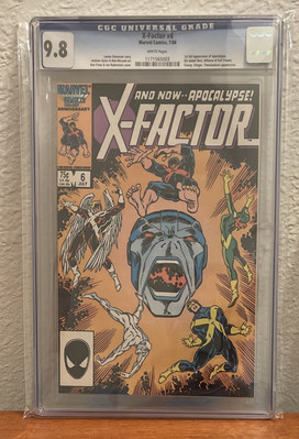 X-Factor # 6 9.8 CGC First Appearance Apocalypse (1986) White