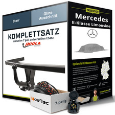 Für MERCEDES E-Klasse Limousine W210 Anhängerkupplung starr +eSatz 7pol uni. 95-