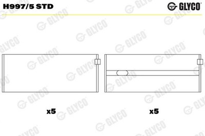 Glyco Hauptlager H997/5 STD für Mercedes OM601 2.3D ab 1984