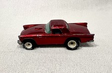 1980s Hot Wheels Real Riders 57 T-bird Dark Red W White Rims Ford Thunderbird