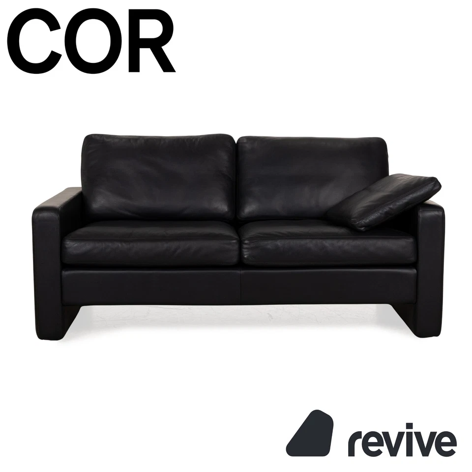 Cor Conseta Leder Zweisitzer Blau Sofa Couch - Bild 1 von 4