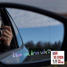 8Pcs I Love You Drive Safe Stickers Drive Safe Mirror Stickers for Women