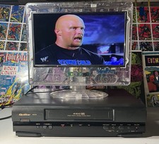Quasar VCR VHQ730 4-Head Video Cassette Recorder Tested W/ AV Cables No Remote