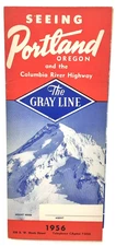 Seeing Portland The Gray Line 1956 Travel Sightseeing Brochure Pamphlet