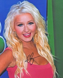 Original Signed Photo of Christina Aguilera 10x8 COA