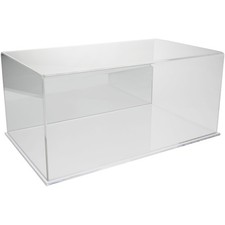 Plymor Clear Acrylic Display Case with Clear Base Mirror Back , 20" x 12" x 9"