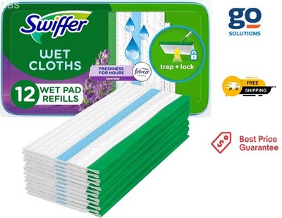 Swiffer Sweeper Wet Mopping Pad Refills for Floor Mop with Febreze, 12 Count ...