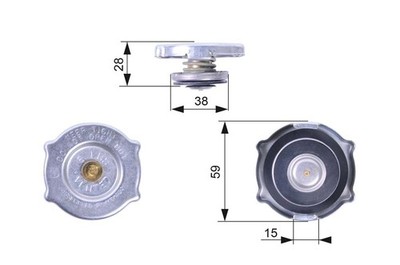 GATES RC135 Deckel f. Ausgleichsbehälter für CADILLAC CHEVROLET CHRYSLER DODGE