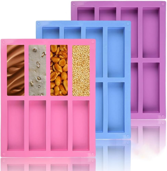 MüSliriegel Backform 26X21Cm Silikonform FüR Desserts & Snacks 3Er Set-image