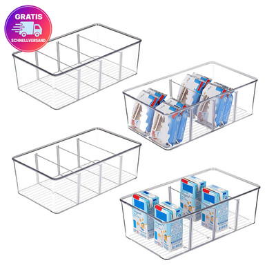 Vtopmart Kühlschrank Organizer 4er Set stapelbar BPA frei Küche Fächer