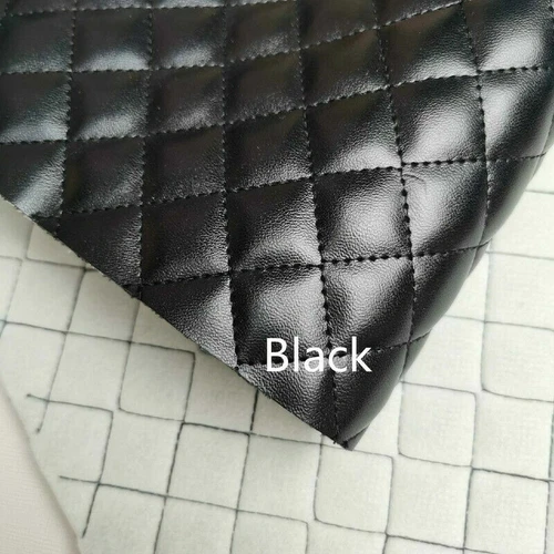 1 Yard Quilted PU Leather Car Upholstery Fabric Diamond Square Sewing Material - Picture 19 of 30
