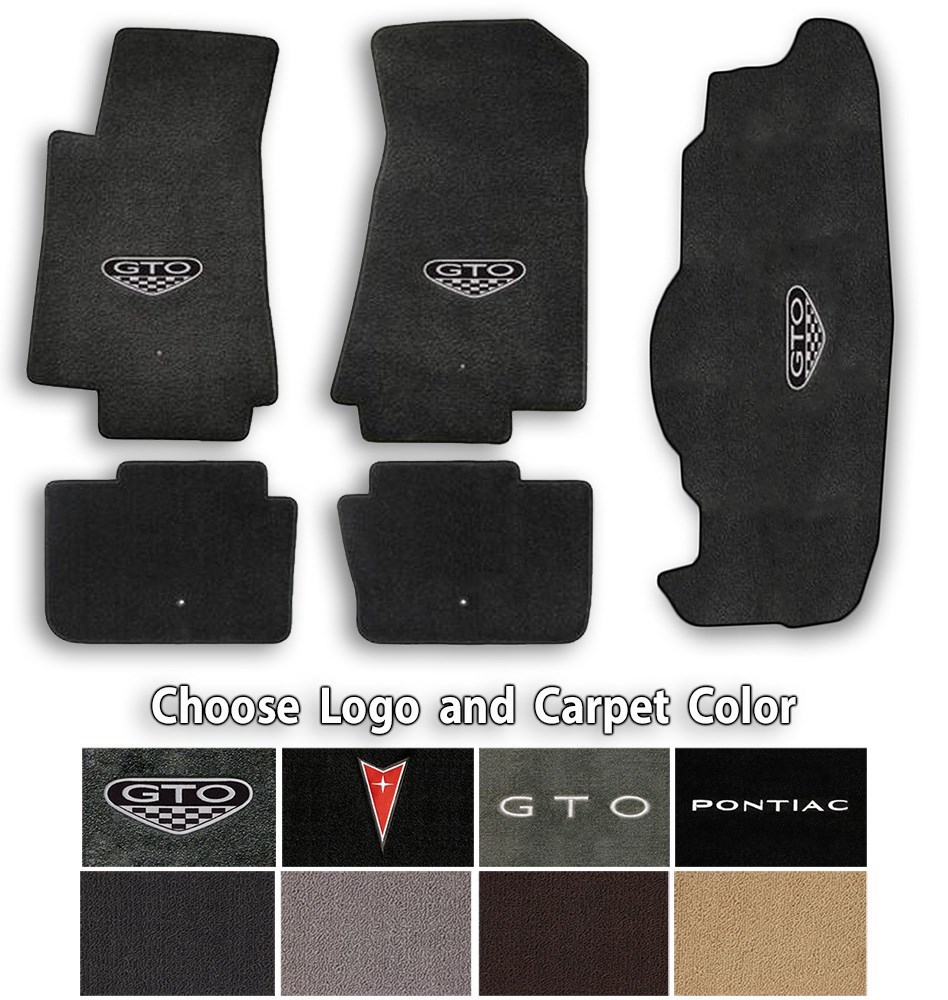 GTO 下敷き 2004-2006 Pontiac GTO 5pc Classic Loop Carpet Floor Mats | Black