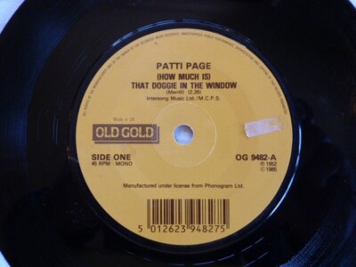 Patti Page - (How Much Is) That Doggie In The Window / Tennessee Waltz (7'', S...