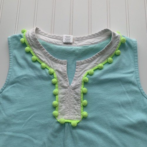 Girls Crewcuts Mint green tunic with Pompom Design Tunic shirt Sleeveless SZ 14 - Picture 6 of 8