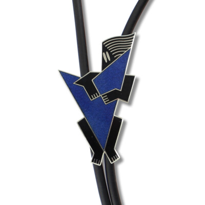 Vintage ACME Studio ''Veeneck'' Cloisonné Bolo Tie by JERRY LEIBOWITZ - NEW