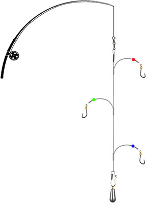 Snap Lead Rigs High Strength Steel Wire Leader Rigs with Hooks Swivels Snap Connect ...
