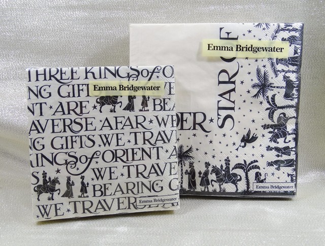 20 Servietten"Three Kings black / gold"Heilige 3 Könige Emma Bridgewater Auswahl