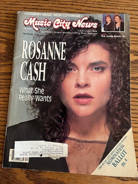 Music City News November 1990 with Rosanne Cash