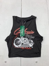 Shein Womens Grey Crop Deep V Neck Tank Size Medium