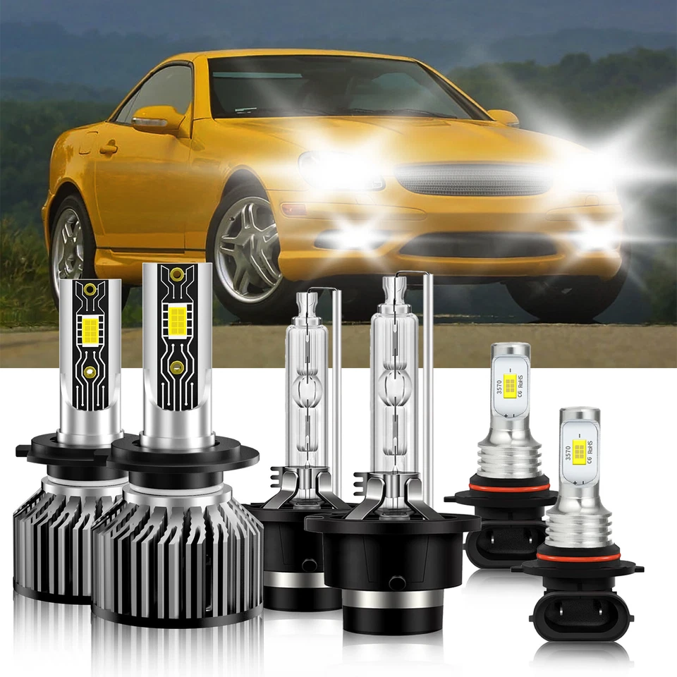 Faro LED + bombilla antiniebla haz alto/bajo para Mercedes-Benz SLK32 AMG 2002-2003 Foto 2 de 4