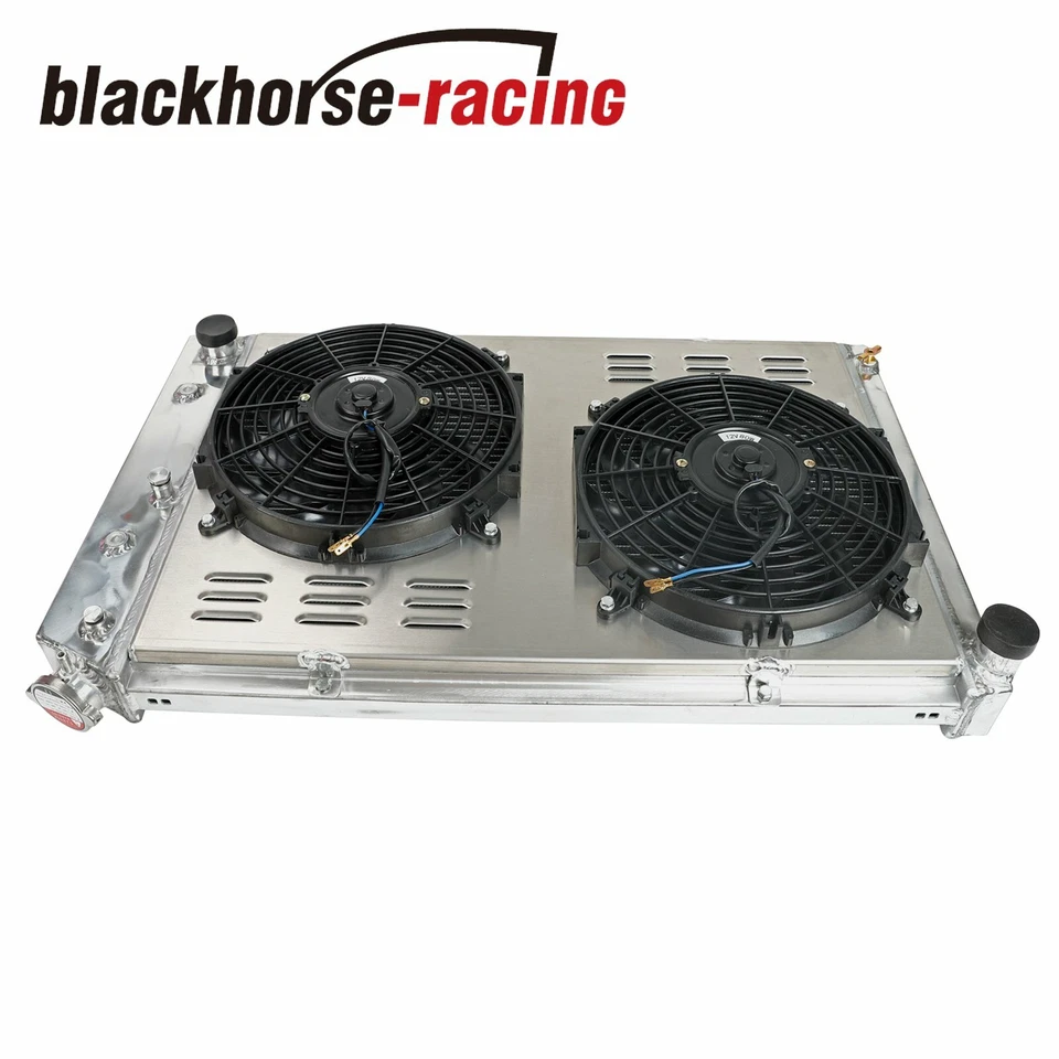 For Chevy 1970-1981 Camaro/1978-1987 Monte Carlo 3 Row Radiator+Shroud Fan+Relay - Image 3 of 4