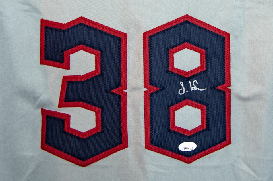 Steven Kwan Autographed Gray Custom Cleveland Guardians Jersey (JSA) - Image 2 of 3