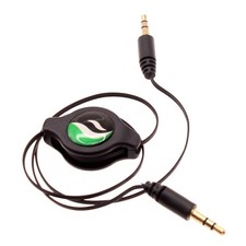 Retractable Aux Cable 3.5mm Adapter Car Stereo Aux-in Audio Cord for Cell Phones