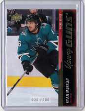 RYAN MERKLEY 21/22 Upper Deck UD Exclusives Young Guns YG #710 Rookie #d 030/100