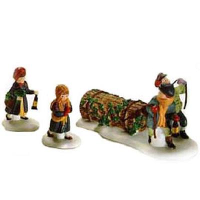 Department 56 Bringing Home The Yule Log Dickens Village