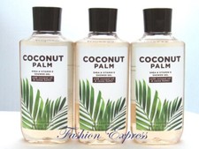 BATH  BODY WORKS COCONUT PALM SHOWER GEL 10 FL OZ LOT OF 3 PCS 