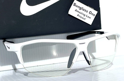 NEW Nike RUN X2 White Black Frame Clear lens Sunglass D 101 706