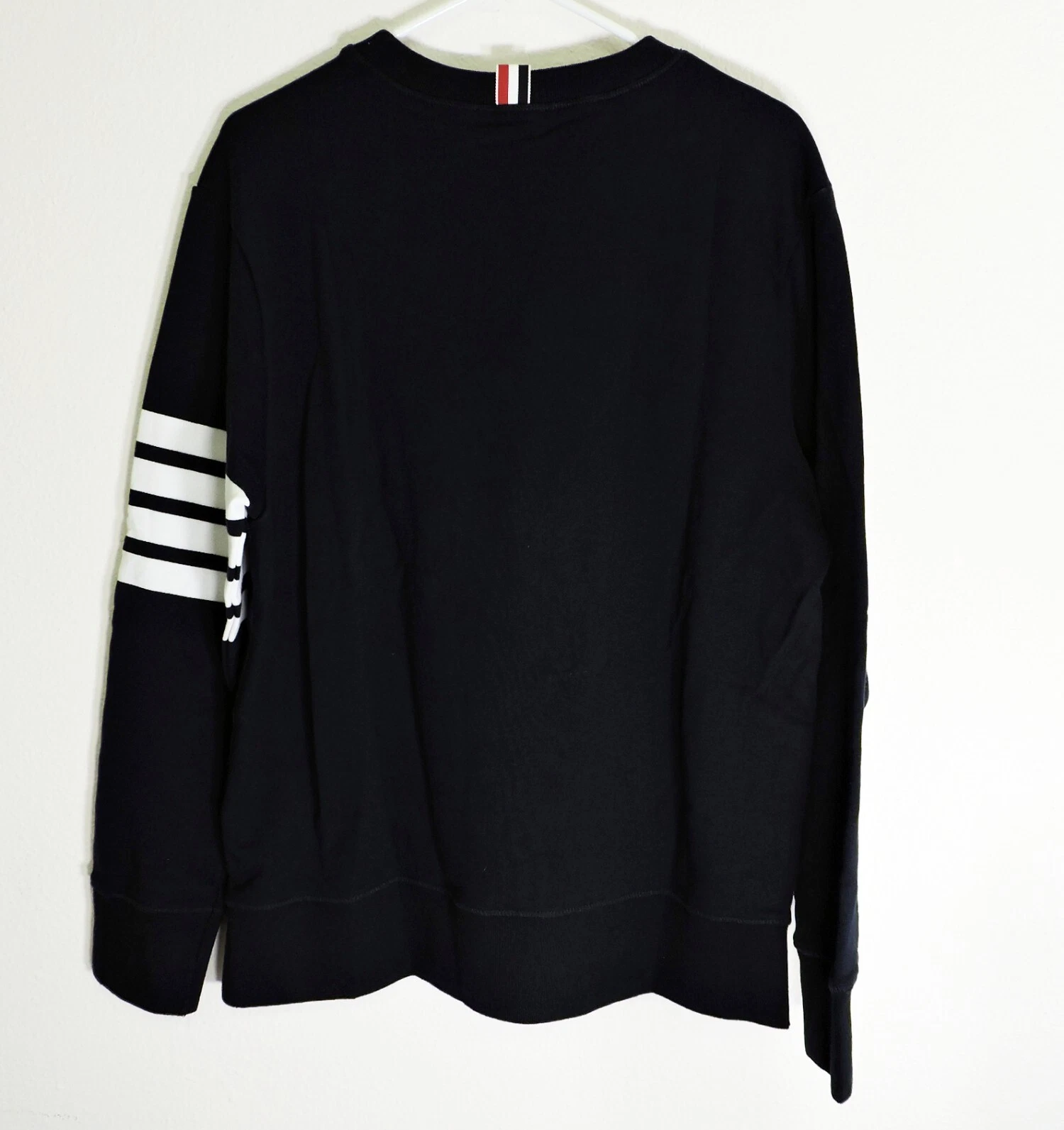 Felpa Thom Browne Navy Classic Loopback nuova con etichette taglia 3 (media grande)