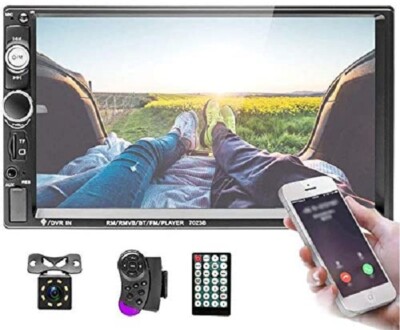 Radio De Carro Con Pantalla Tactil Con Controles Remoto Camara Reversa Bluetooth