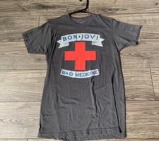 BON JOVI BAD MEDICINE GRAY MEN S T SHIRT MEDIUM
