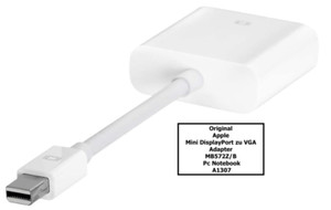Original Apple Mini DisplayPort zu VGA Adapter  MB572Z/B  Pc Notebook A1307