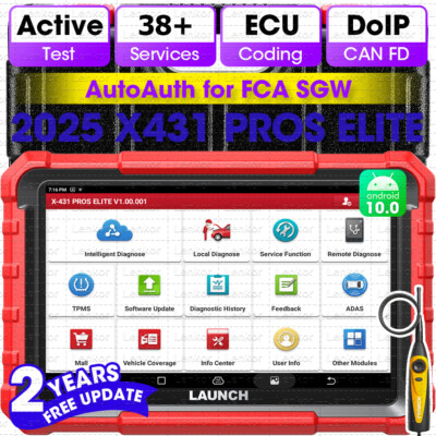 2025 LAUNCH X431 Pro Elite V+ PRO5 PAD V Bidirectional Diagnostic Scanner Coding