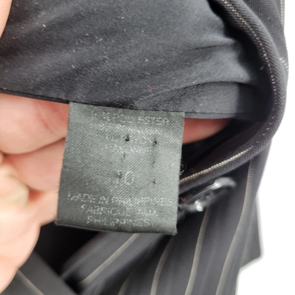 Elie Tahari Blazer Womens 10 Black Pinstripe Three Button Jacket Career - Image 3 of 4