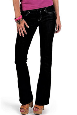 MAVI Damen Jeans Hose Lina Jeanshose mid rise Rynse uptown boot cut Blau Stretch