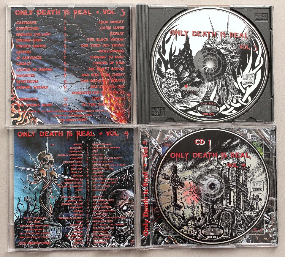 Konvolut 4 CDs Only Death Is Real Vol. 1-Vol. 4-CD Compilation 69 Tracks #3500 - Bild 4 von 4