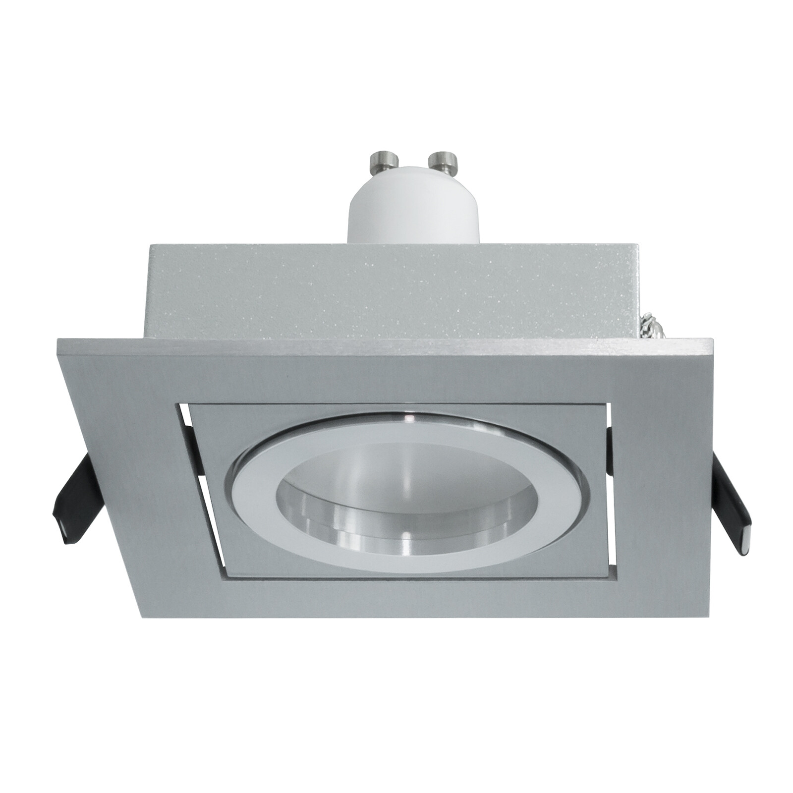 Faretto Incasso Professionale Quadrato GU10 5W LED Doppia Cornice