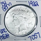 1922 BU UNCIRCULATED SILVER PEACE DOLLAR AUTHENTIC U.S. MINT FREE SHIPPING 7057