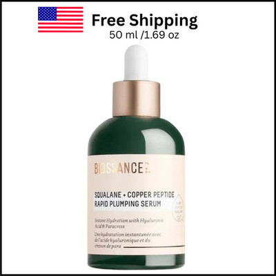 Biossance Squalane Copper Peptide Rapid Plumping Serum 50 ml 1.69 fl oz NEW