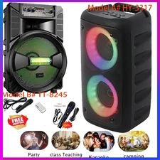 3000W Portable Bluetooth Speaker Sub Woofer Heavy Bass Sound System Party & Mic