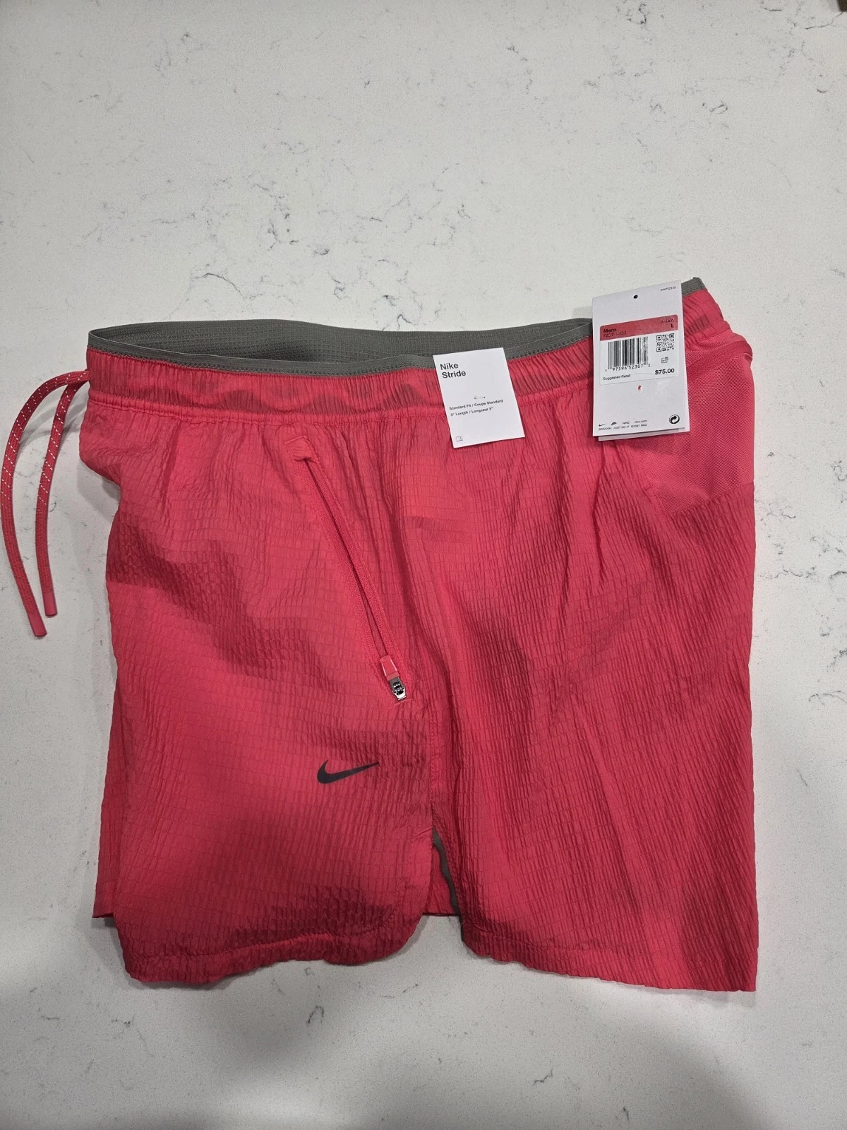 Nike Men's Dri-FIT Run Division Stride 5'' Running Shorts Size Large FZ0611-629