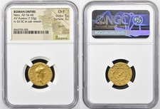 ROMAN EMPIRE. Nero. Gold Aureus, AD 57-58. Rome. Obv: NERO CAESAR AVG IMP,  NGC